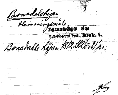 Bild på arkivkortet för arkivposten Bonadalshejan
