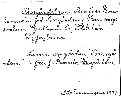 Bild på arkivkortet för arkivposten Bosgårdsbron