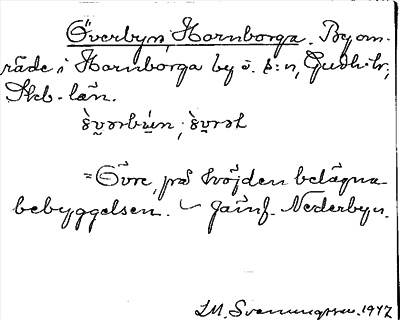 Bild på arkivkortet för arkivposten Överbyn, Hornborga