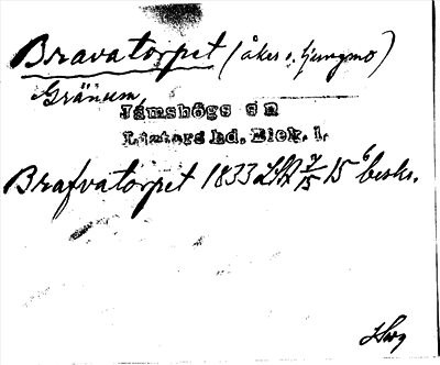 Bild på arkivkortet för arkivposten Bravatorpet