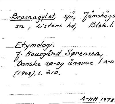 Bild på arkivkortet för arkivposten Braxnagylet