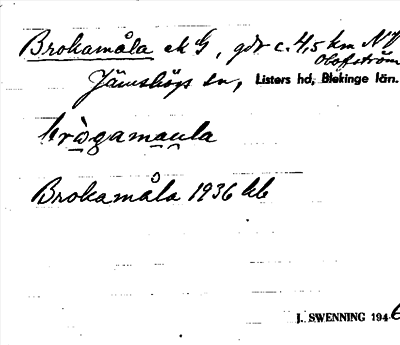 Bild på arkivkortet för arkivposten Brokamåla