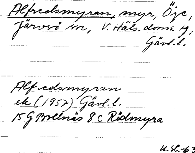 Bild på arkivkortet för arkivposten Alfredsmyran