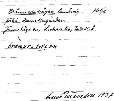 Bild på arkivkortet för arkivposten Brännerivägen