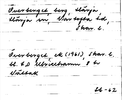 Bild på arkivkortet för arkivposten Överberget