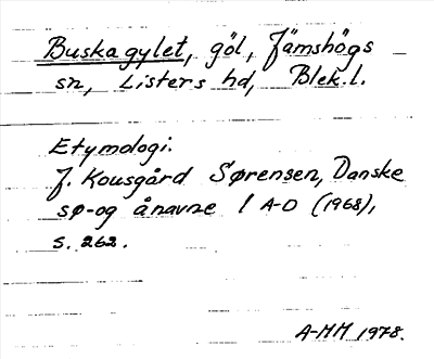 Bild på arkivkortet för arkivposten Buskagylet