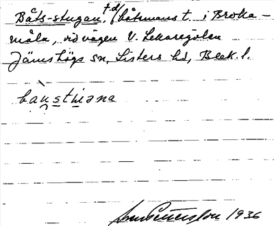 Bild på arkivkortet för arkivposten Båts-stugan