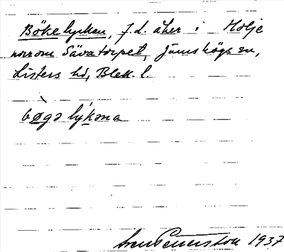 Bild på arkivkortet för arkivposten Bökelyckan
