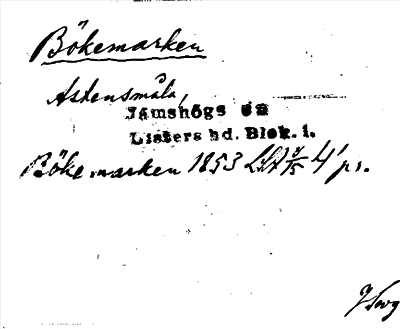 Bild på arkivkortet för arkivposten Bökemarken