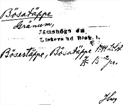Bild på arkivkortet för arkivposten Bösatäppe
