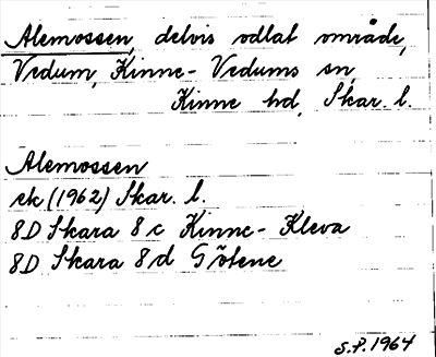 Bild på arkivkortet för arkivposten Alemossen