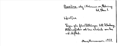 Bild på arkivkortet för arkivposten Baselina