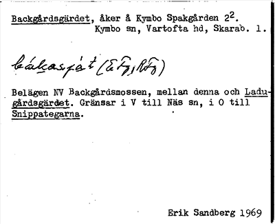Bild på arkivkortet för arkivposten Backgårdsgärdet