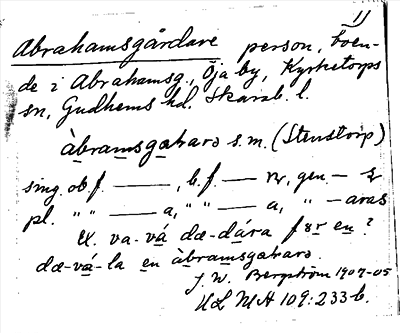 Bild på arkivkortet för arkivposten Abrahamsgårdare