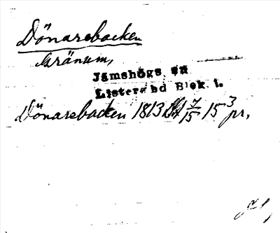 Bild på arkivkortet för arkivposten Dönarebacken