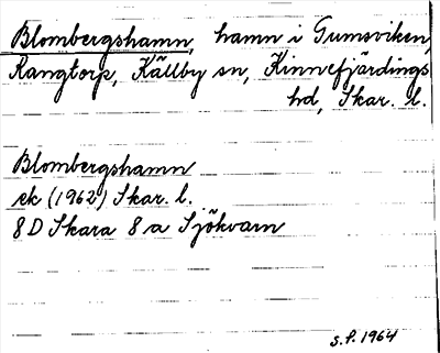 Bild på arkivkortet för arkivposten Blombergshamn