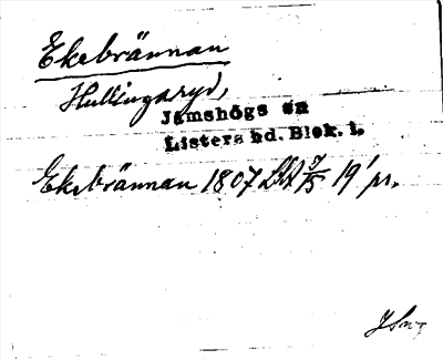 Bild på arkivkortet för arkivposten Ekebrännan