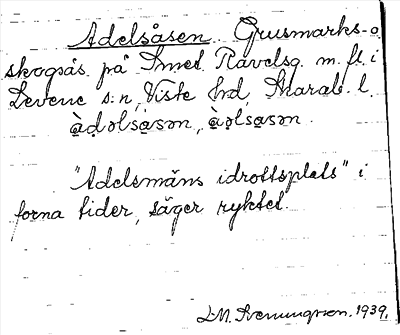 Bild på arkivkortet för arkivposten Adelsåsen