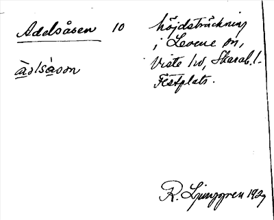 Bild på arkivkortet för arkivposten Adelsåsen