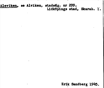 Bild på arkivkortet för arkivposten Aleviken, se Alviken