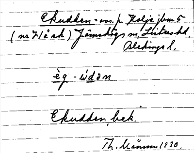 Bild på arkivkortet för arkivposten Ekudden