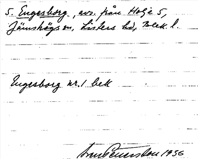 Bild på arkivkortet för arkivposten Engesborg