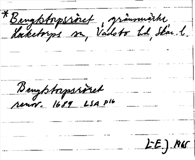 Bild på arkivkortet för arkivposten *Bengtstorpsröret