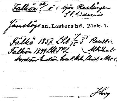 Bild på arkivkortet för arkivposten Falkön