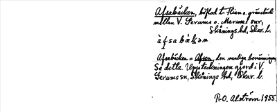 Bild på arkivkortet för arkivposten Afsabäcken