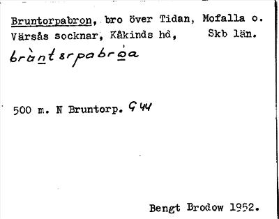 Bild på arkivkortet för arkivposten Bruntorpabron