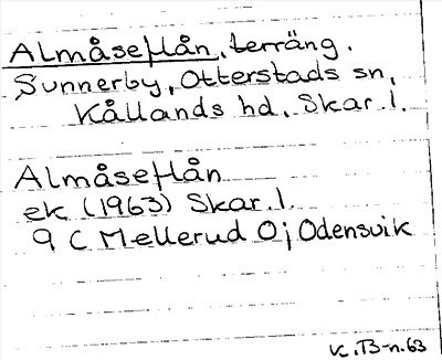 Bild på arkivkortet för arkivposten Almåseflån