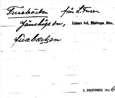 Bild på arkivkortet för arkivposten Furebäcken