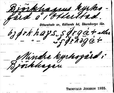 Bild på arkivkortet för arkivposten Björkhagens
