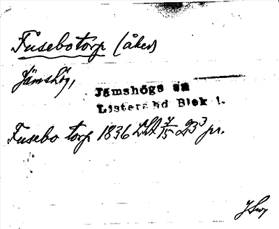 Bild på arkivkortet för arkivposten Fusebo torp