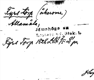 Bild på arkivkortet för arkivposten Fyrs torp