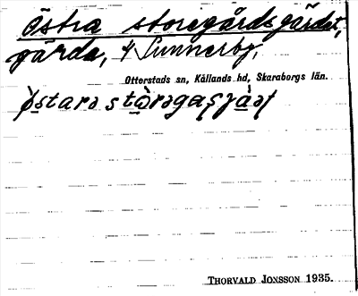Bild på arkivkortet för arkivposten Östra storegårdsgärdet