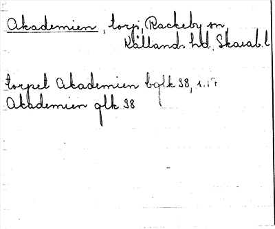 Bild på arkivkortet för arkivposten Akademien
