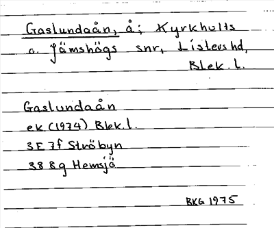 Bild på arkivkortet för arkivposten Gaslundaån