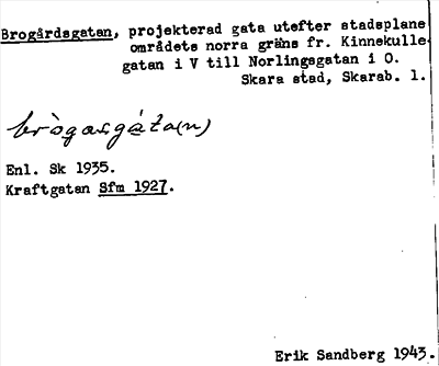 Bild på arkivkortet för arkivposten Brogårdsgatan