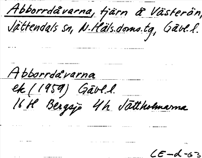 Bild på arkivkortet för arkivposten Abborrdåvarna