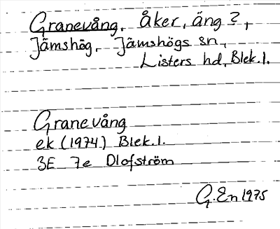 Bild på arkivkortet för arkivposten Granevång
