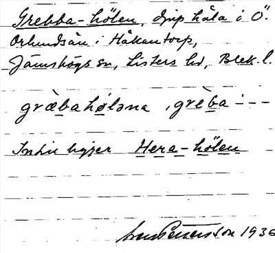 Bild på arkivkortet för arkivposten Grebba-hölen
