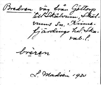 Bild på arkivkortet för arkivposten Bredren