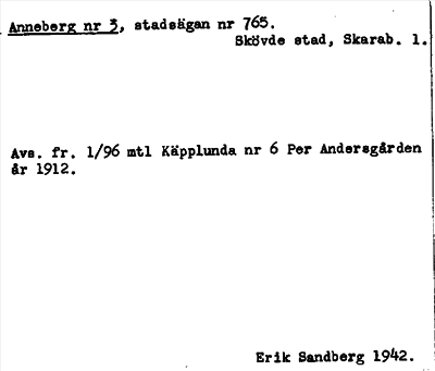 Bild på arkivkortet för arkivposten Anneberg