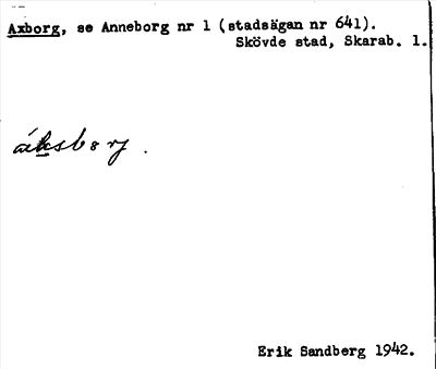 Bild på arkivkortet för arkivposten Axborg
