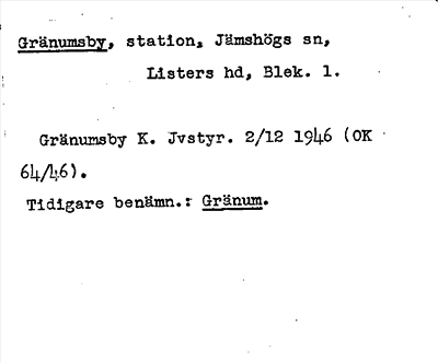 Bild på arkivkortet för arkivposten Gränumsby