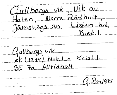 Bild på arkivkortet för arkivposten Gullbergs vik