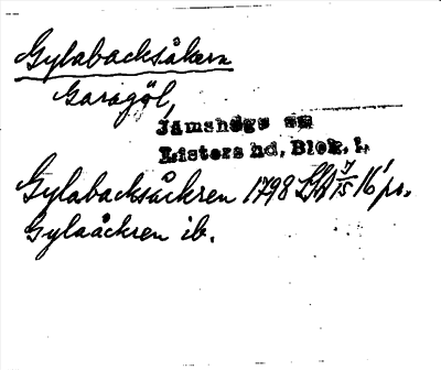 Bild på arkivkortet för arkivposten Gylabacksåkern