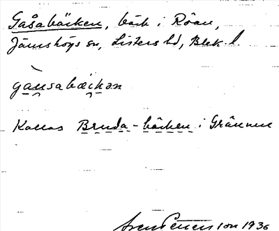 Bild på arkivkortet för arkivposten Gåsabäcken