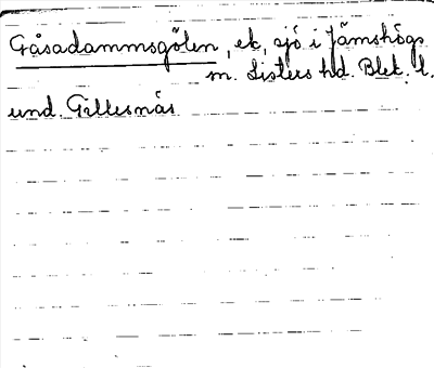 Bild på arkivkortet för arkivposten Gåsadammsgölen